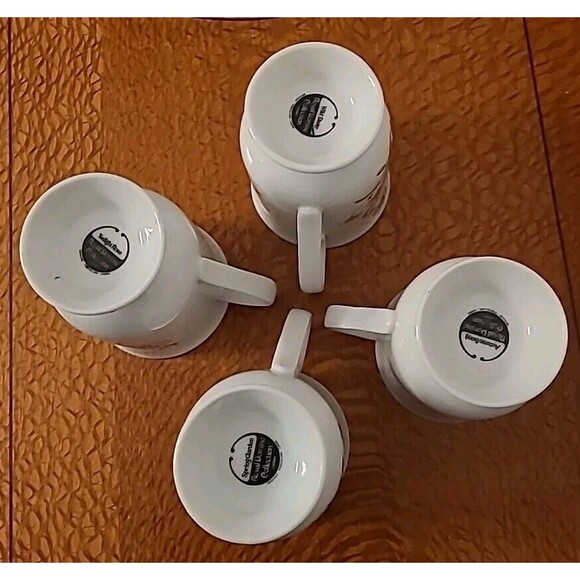 Set 4 Royal Domino Collection Pedestal Footed Mugs Floral Assorted Japan - Picture 2 of 15